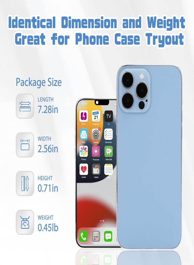 Mearar Dummy Fake Phone Model, Looks Like The Real Phone Compatible with Phone 13 Pro max, for Cell Phone Store Display or Send a Toy Phone 13 Promax for Kids (Blue Colorscreen) - Image 2